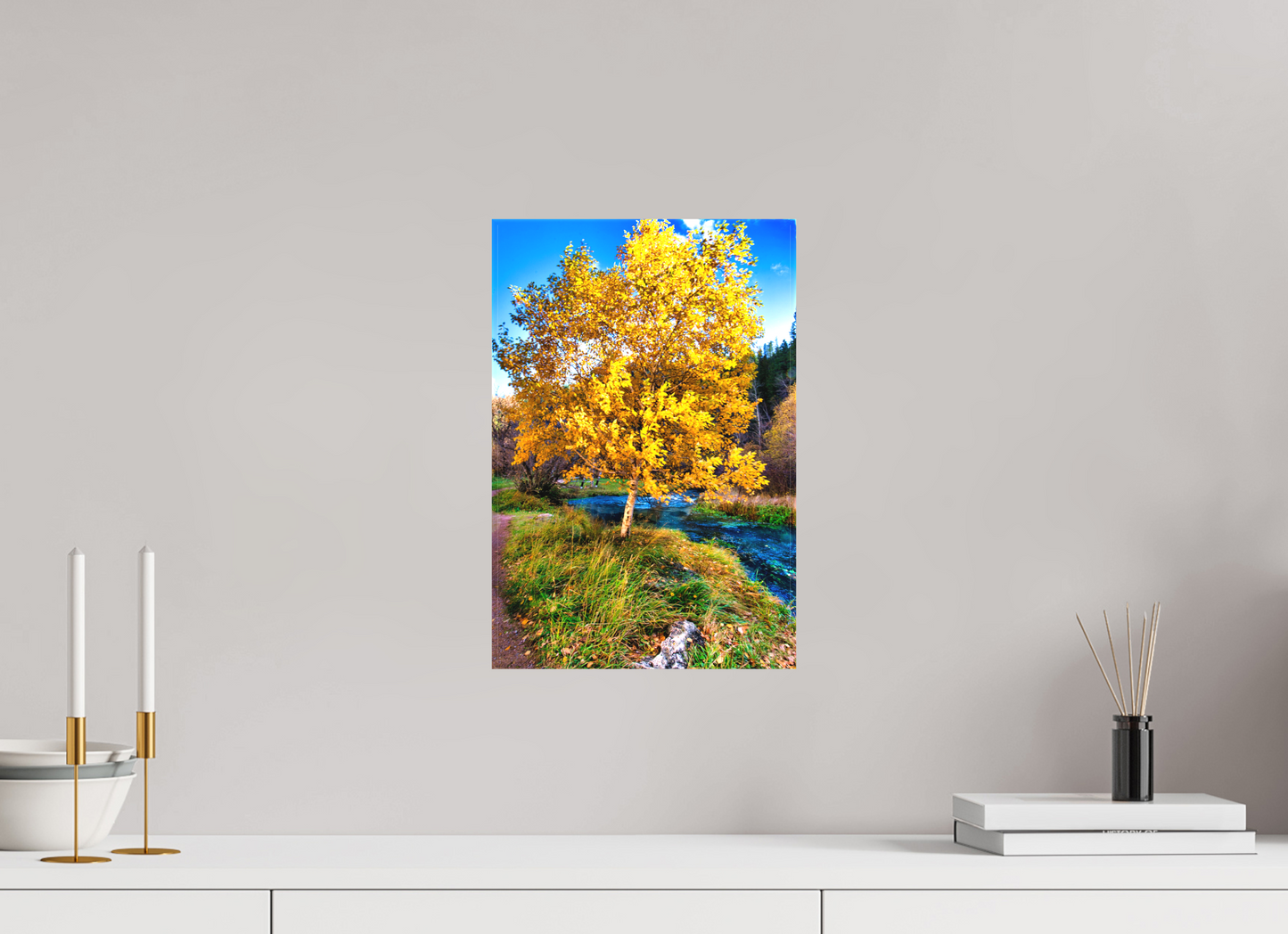 10 x 15″, Fine Textile Canvas Spearfish Canyon Yellow Tree