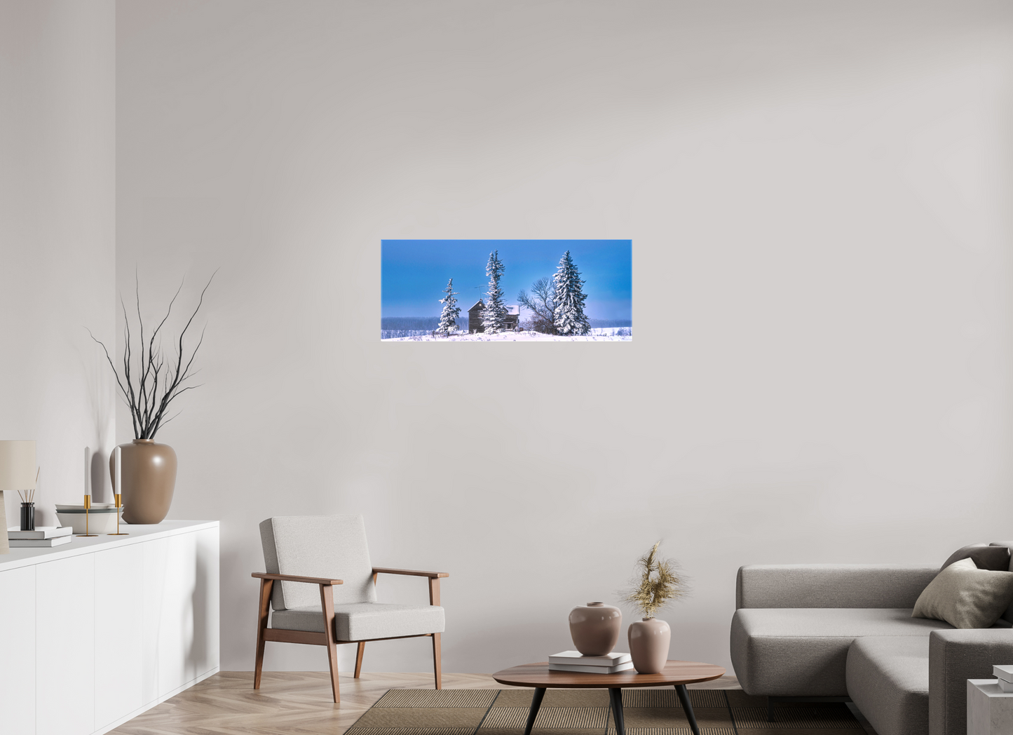 40 x 16″, Stretched Canvas Abandoned Dreams in Winter