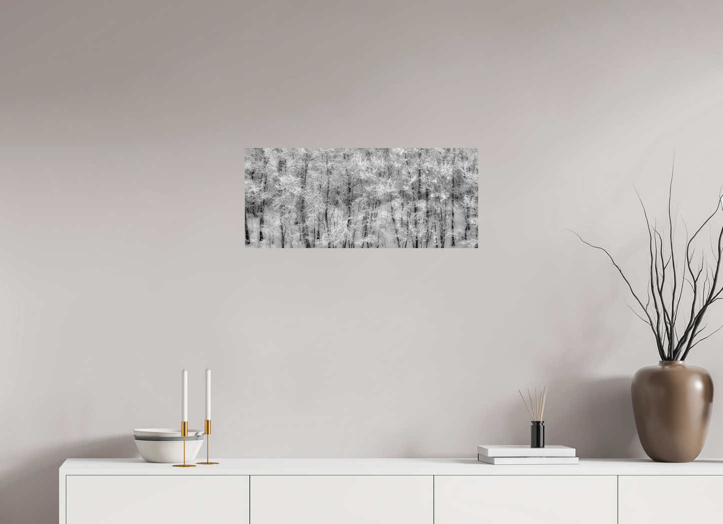 28 x 12″, Metal Prints Shades of Winter