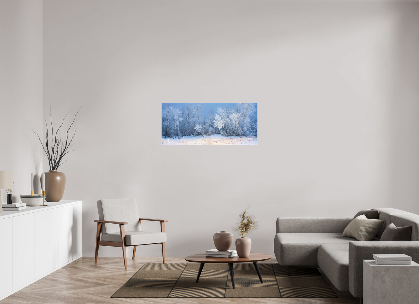 46.7 x 20″, Stretched Canvas Frost of Winter