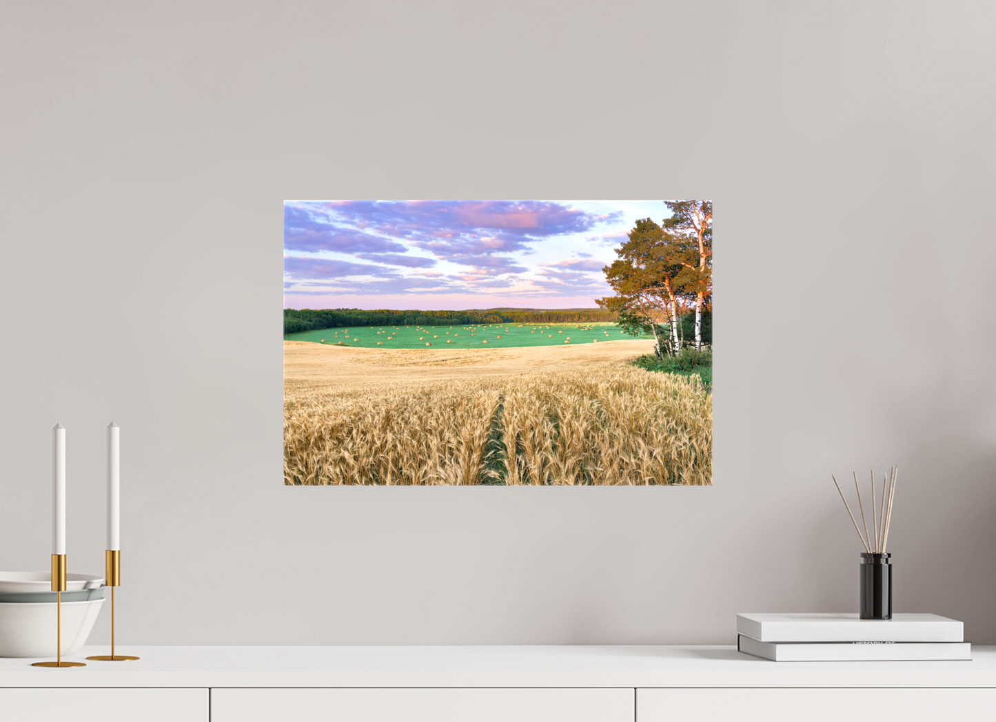 18.2 x 12″, Stretched Canvas Amber Waves 1