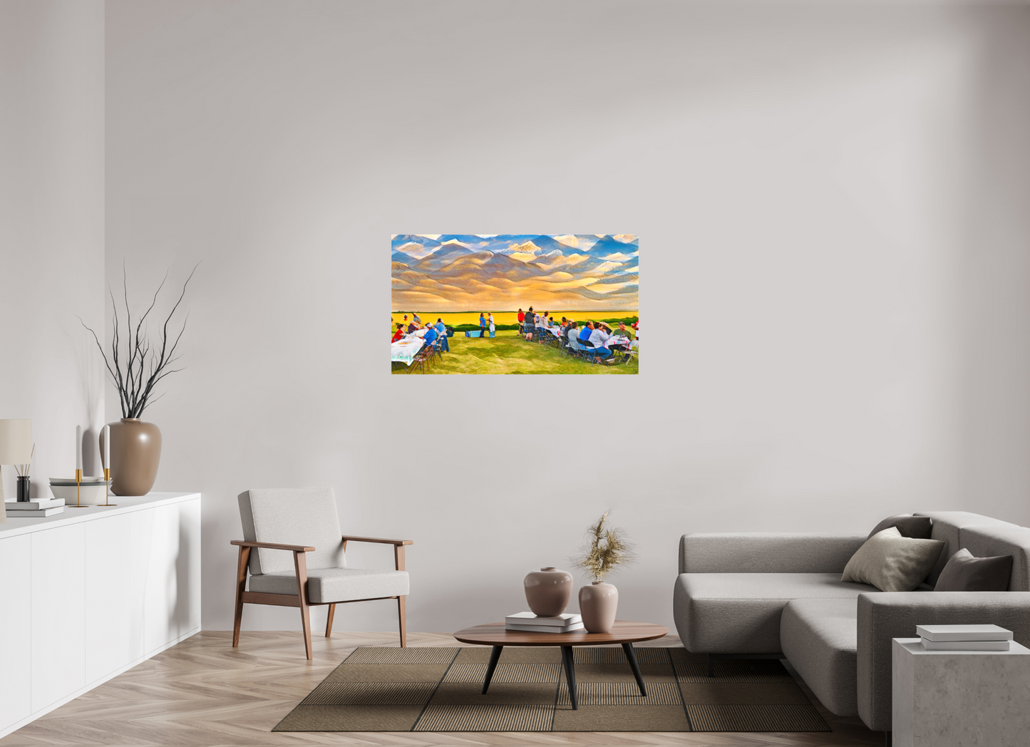 49 x 27.6″, Stretched Canvas Family Reunion