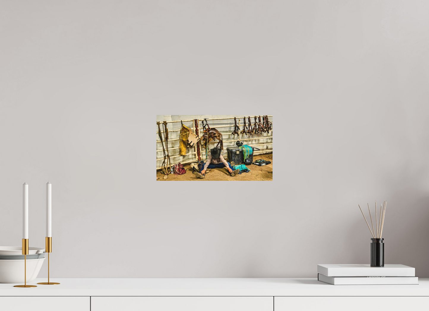 12 x 6.8″, Wood Print Bull Rider
