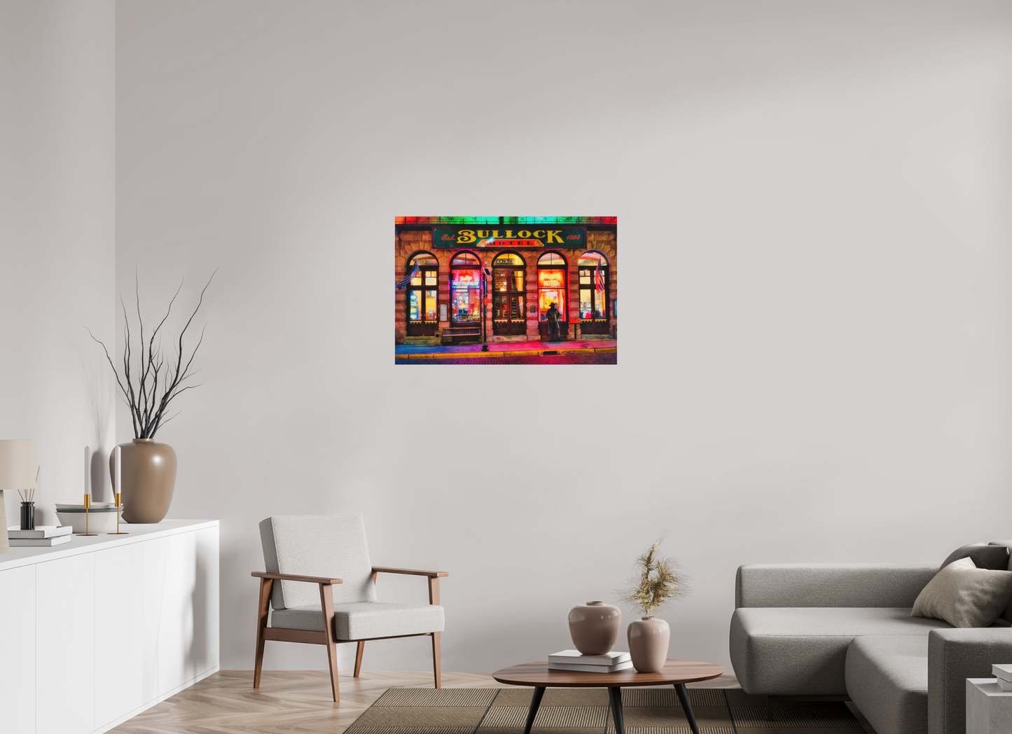 36 x 24″, Wood Print Deadwood at Night 1