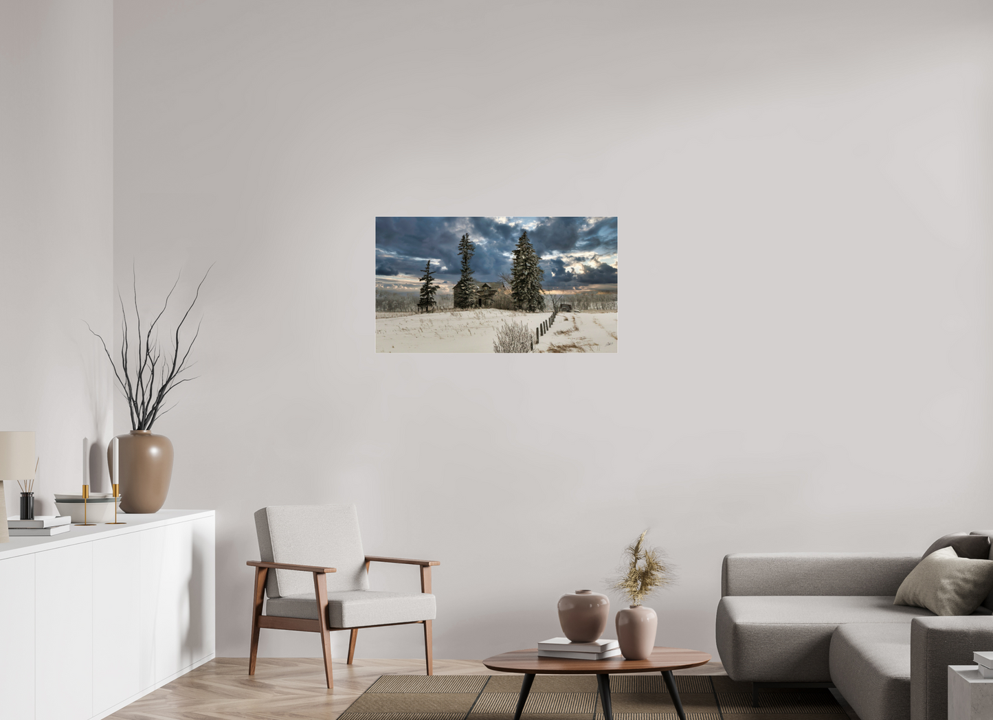 40 x 22.5″, Acrylic Glass. .16 thick Storm Clouds of Winter