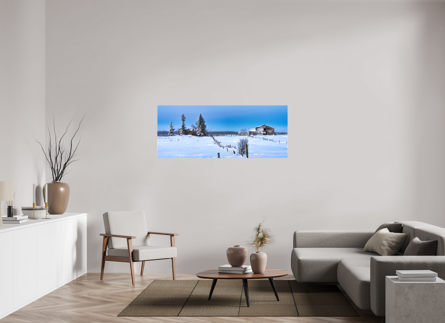60 x 24″, Stretched Canvas Forgotten Farmstead