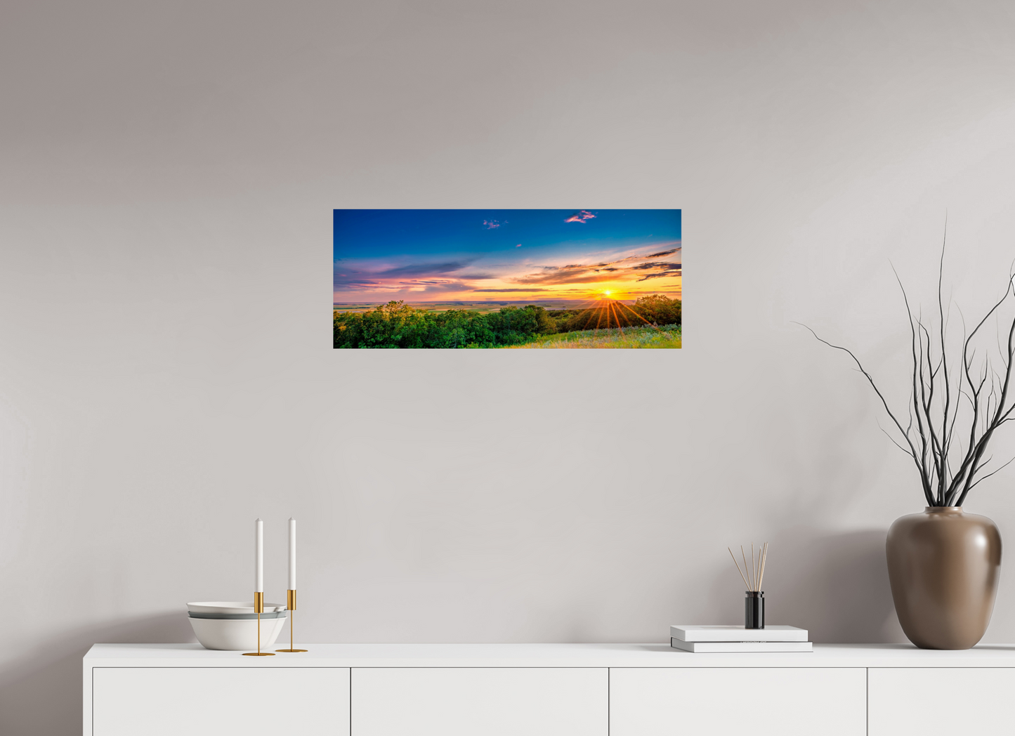 30 x 12″, Photo Print On Fuji Crystal DP II Setting Prairie Sun