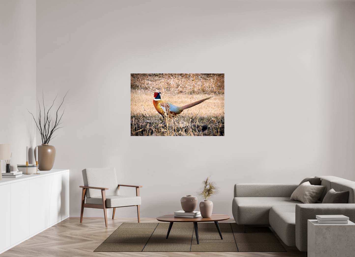 54 x 36″, Stretched Canvas The Pheasant