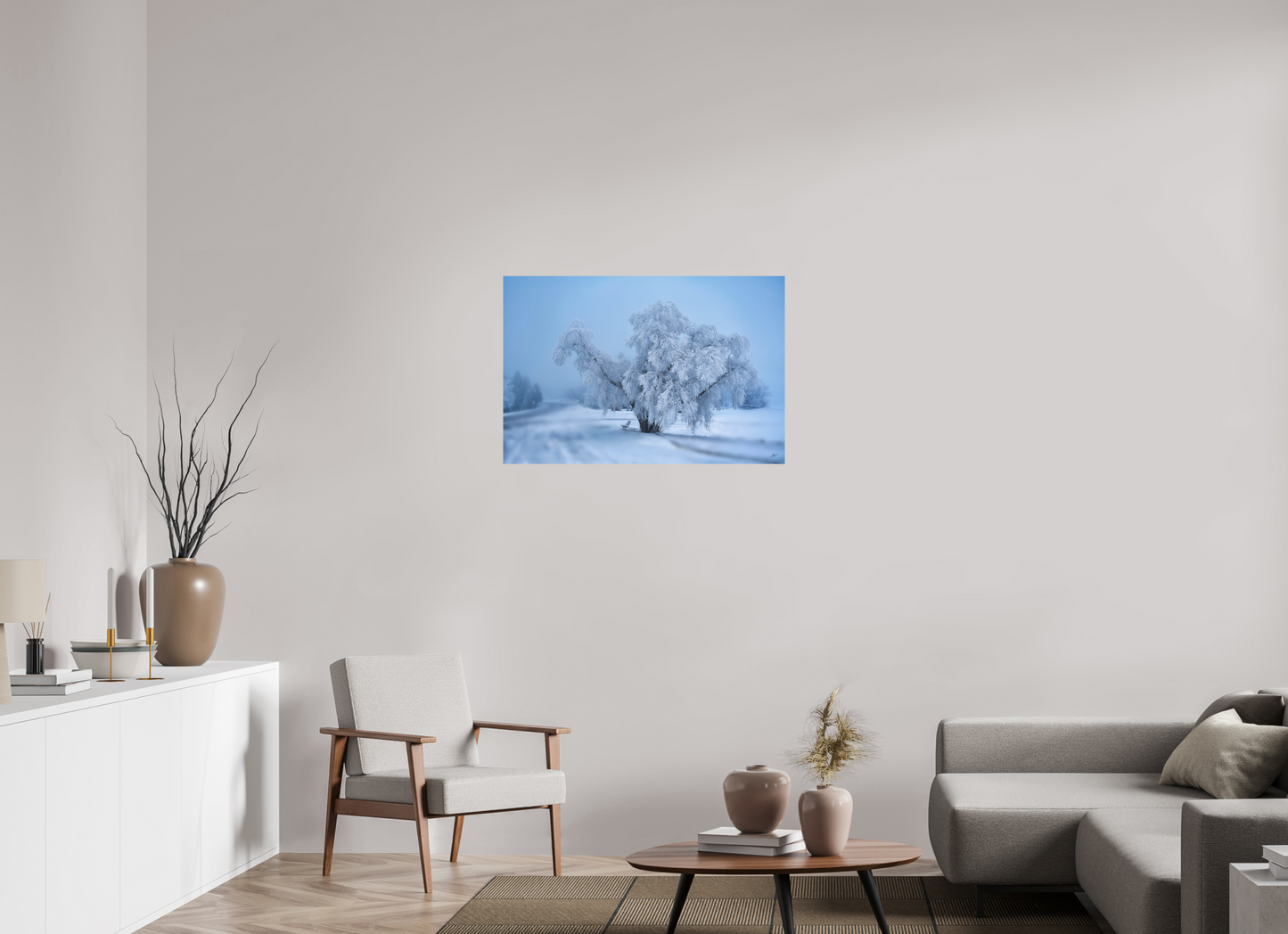 36 x 24″, Photo Print On Fuji Crystal DP II An Oak in Frost