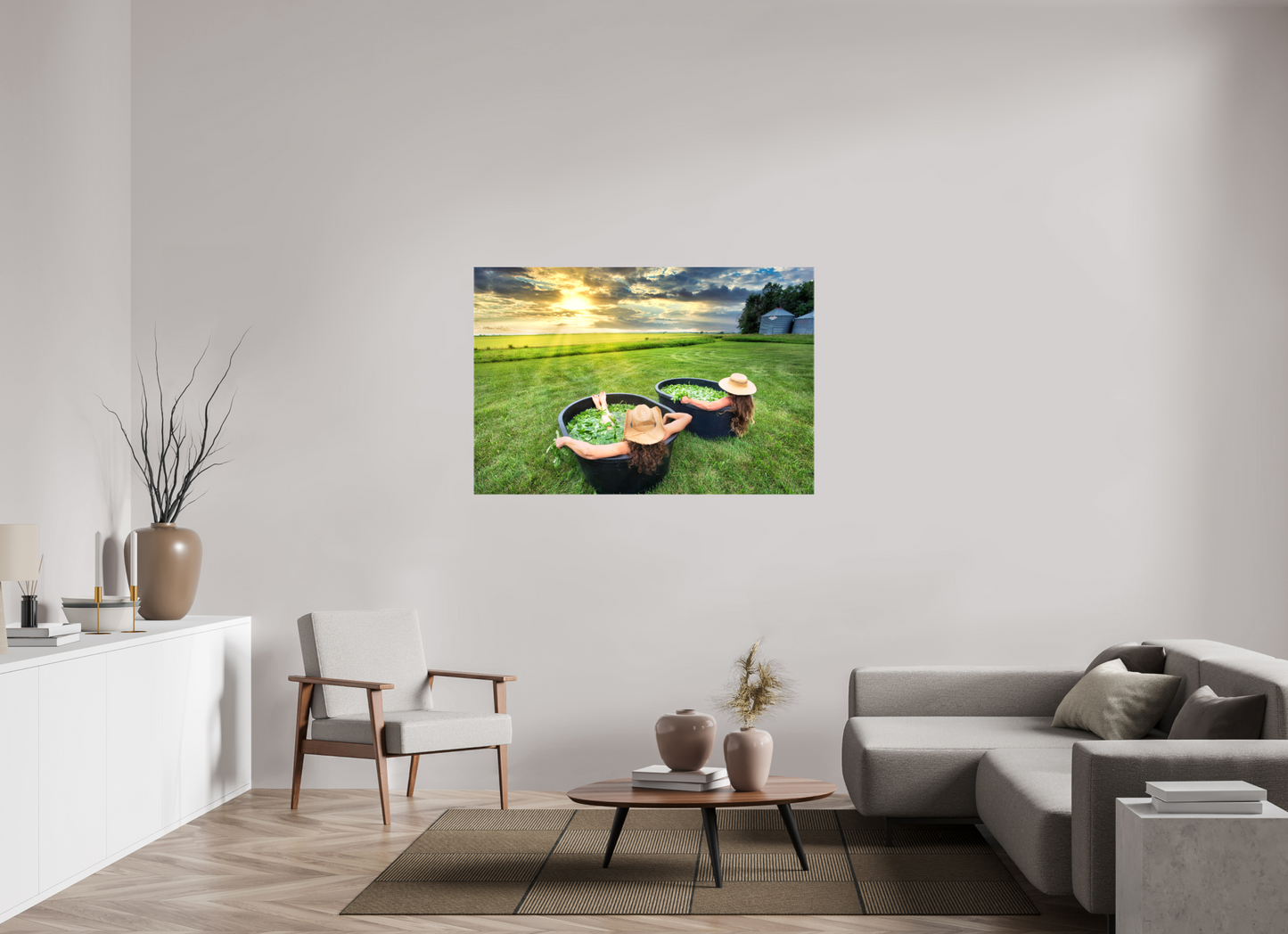 54 x 36″, Stretched Canvas Basil Bath 2