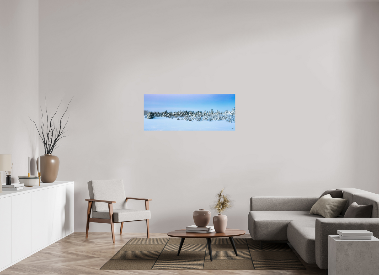 50 x 20″, Metal Prints winters wonderland pastel