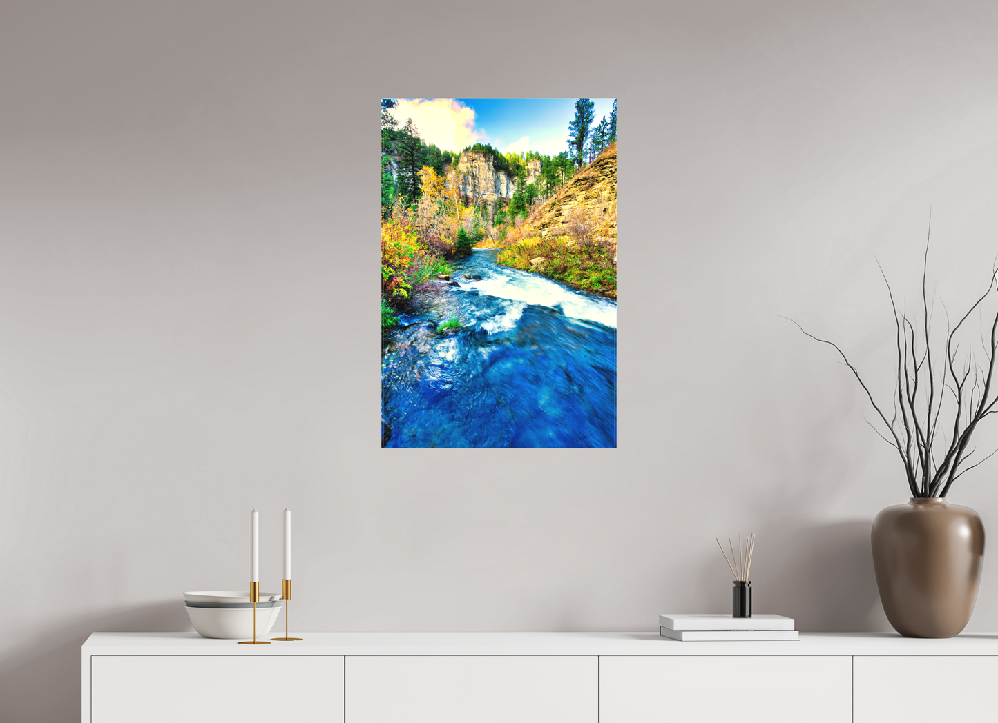 20 x 30″, Fine Textile Canvas Spearfish Canyon Stream