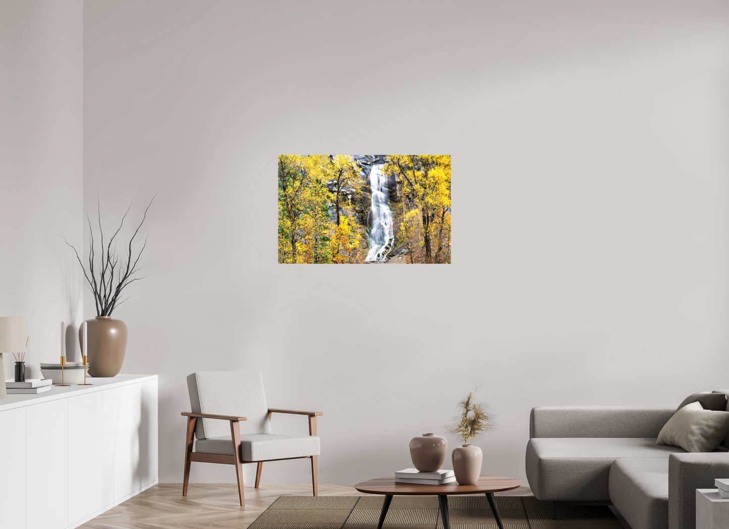 38.4 x 24″, Fine Textile Canvas Bridal Veil Falls Wide Spearfish Canyon