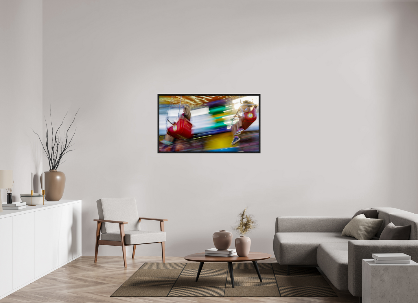 49 x 27.6″, Floater Frame Carnival Joy