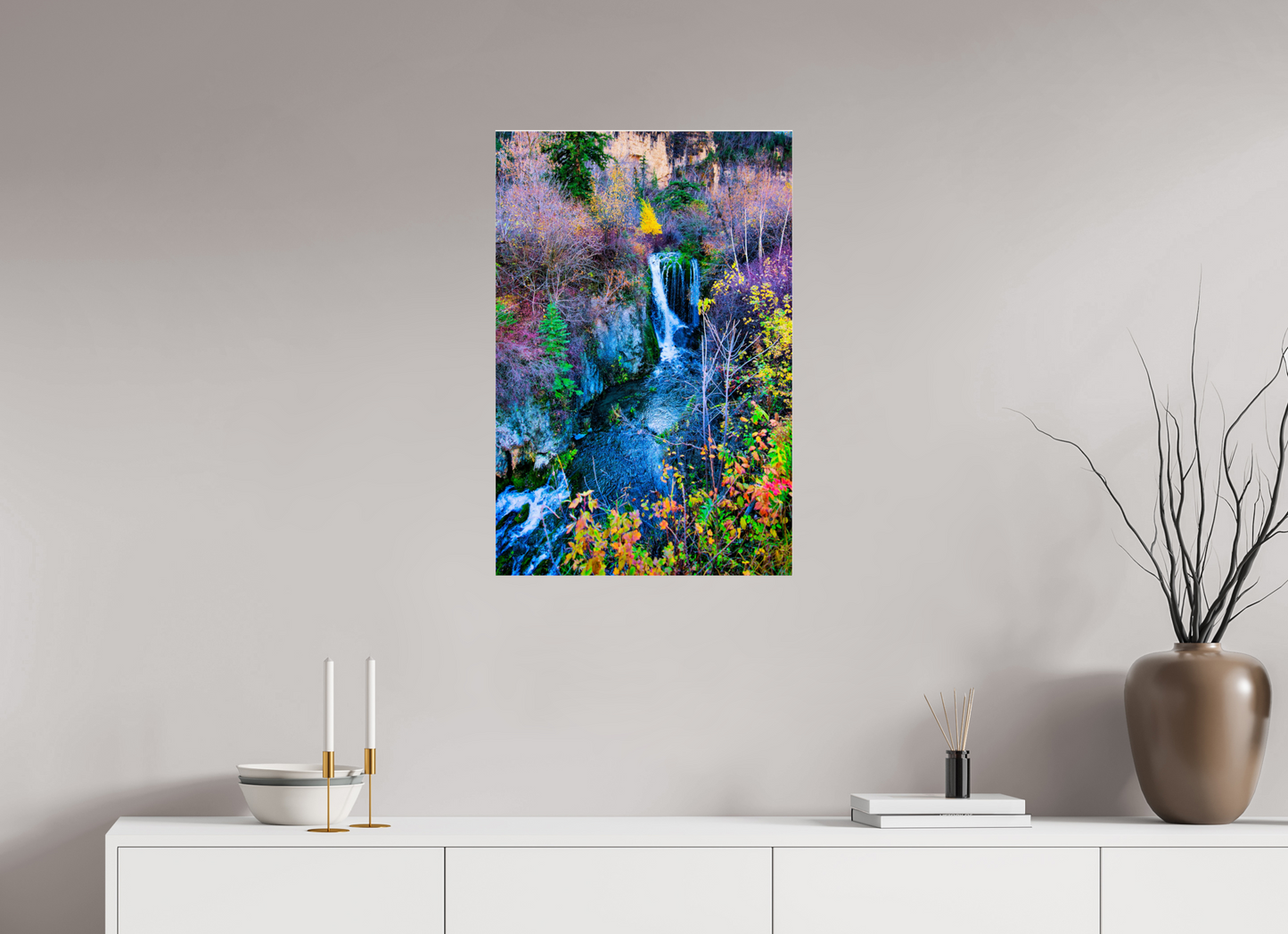 20 x 30″, Photoprint under Acrylic Glass Roughneck Falls Spearfish Canyon