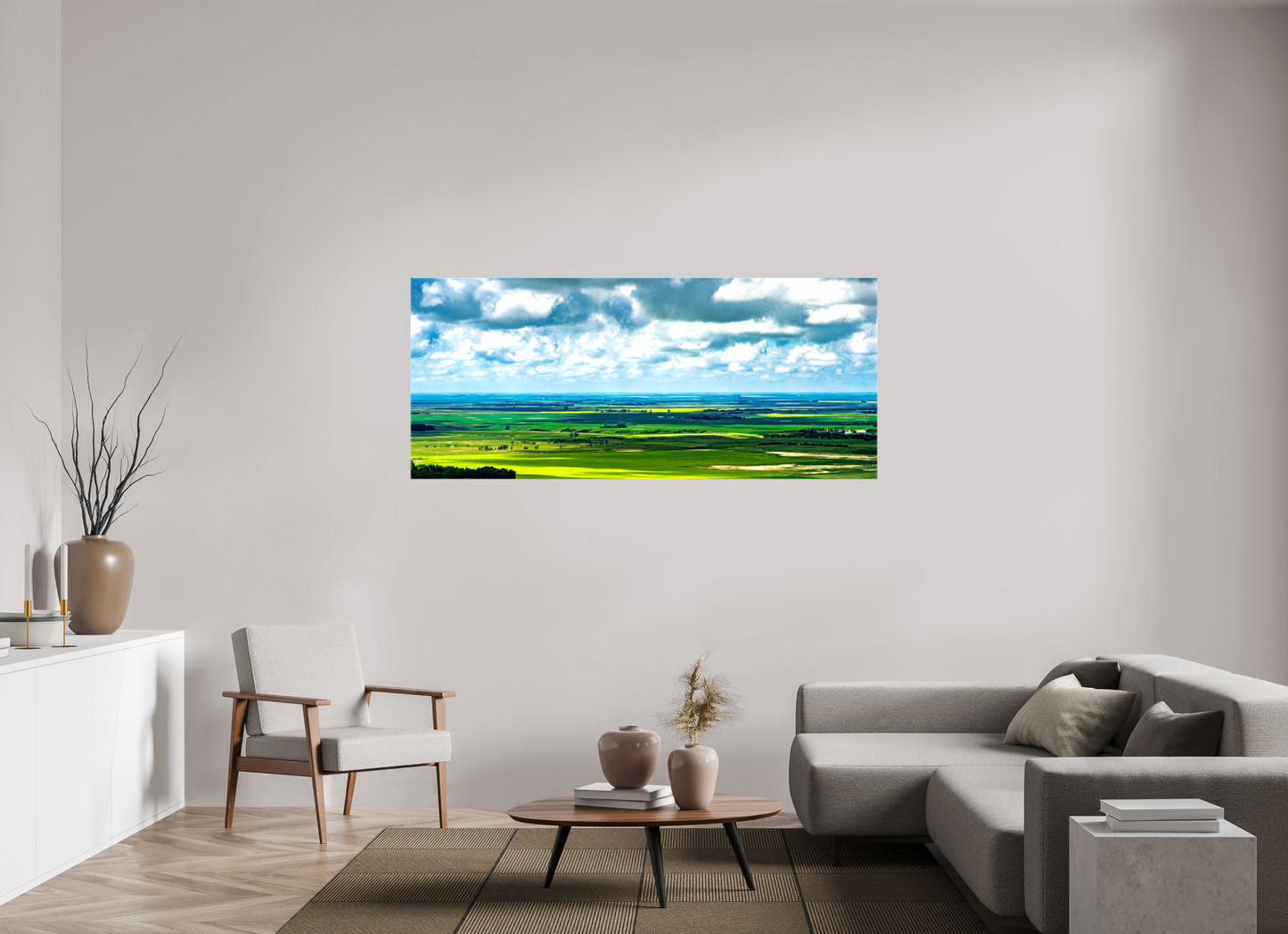 72.3 x 31″, Stretched Canvas Prairie Eden