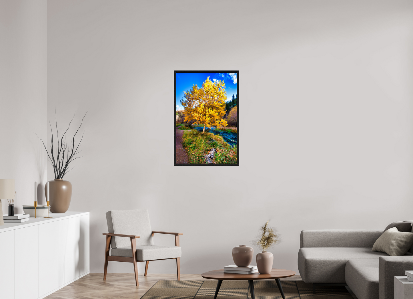 24 x 36″, Floater Frame Spearfish Canyon Yellow Tree