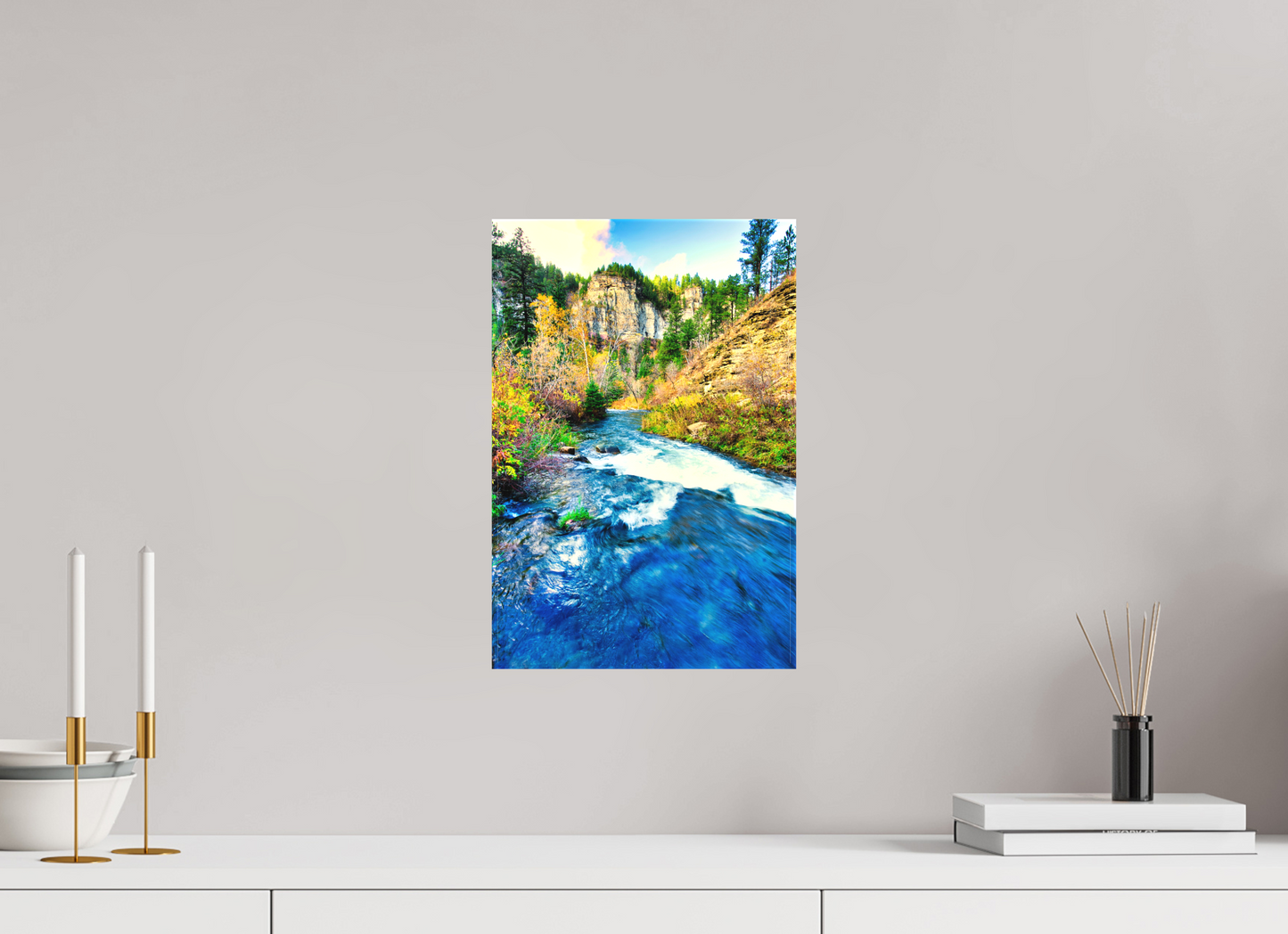 10 x 15″, Fine Textile Canvas Spearfish Canyon Stream