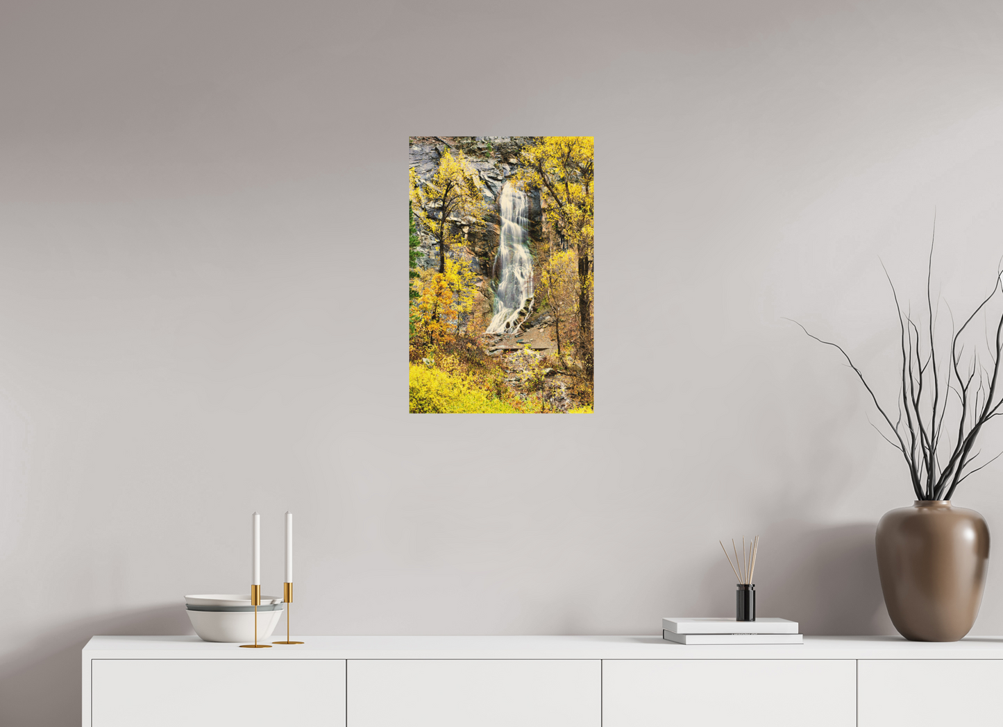 16 x 24″, Wood Print Bridal Veil Falls Spearfish Canyon