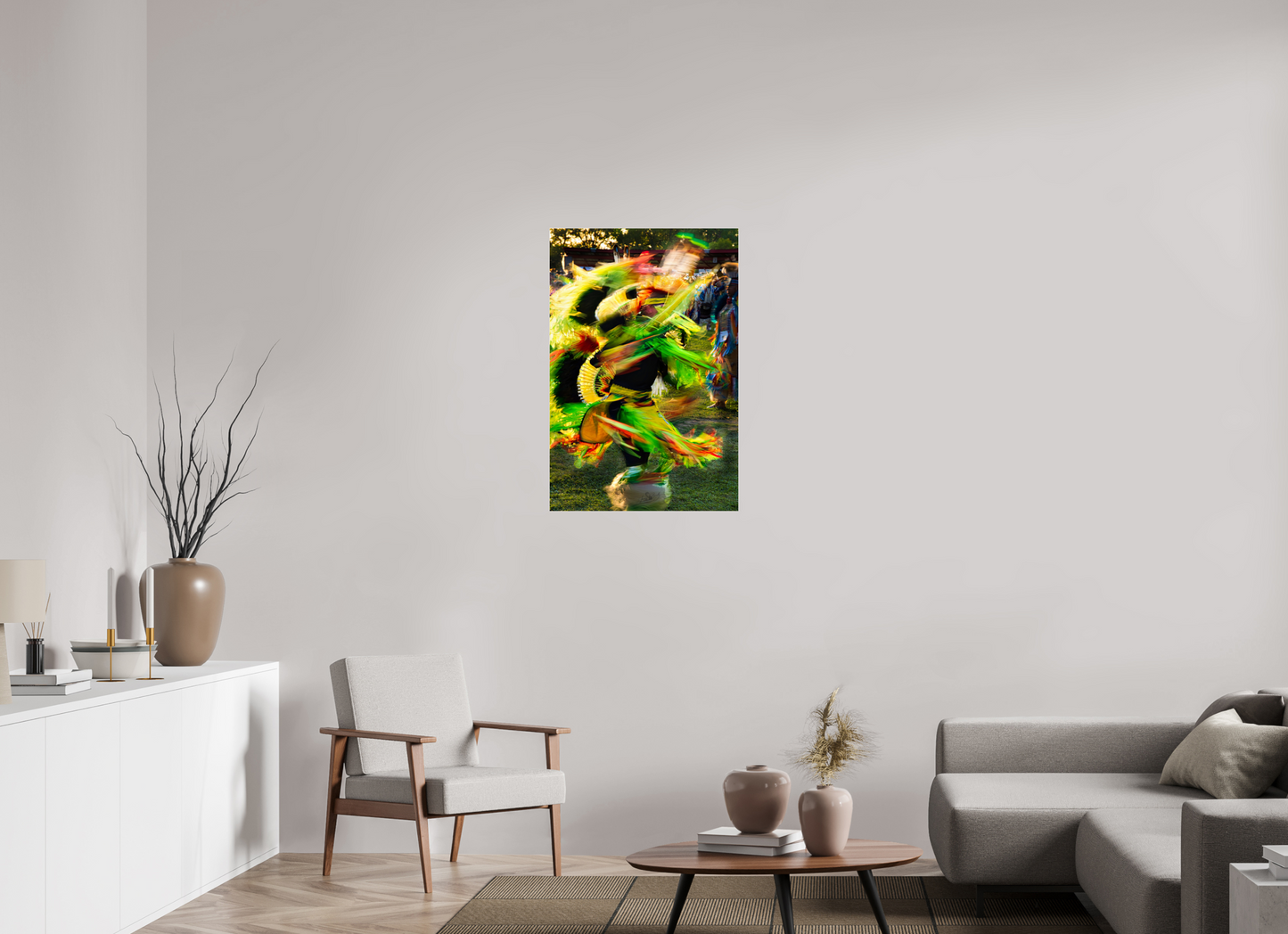 24 x 36″, Photo Print Under Acrylic Glass Powwow dance in motion 1 Metal Acrylic Glass