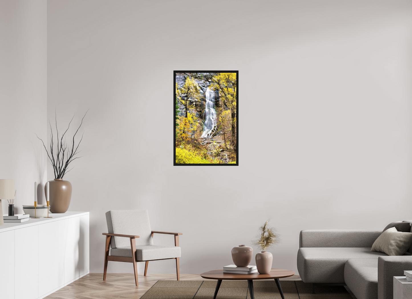 24 x 36″, Floater Frame Bridal Veil Falls Spearfish Canyon