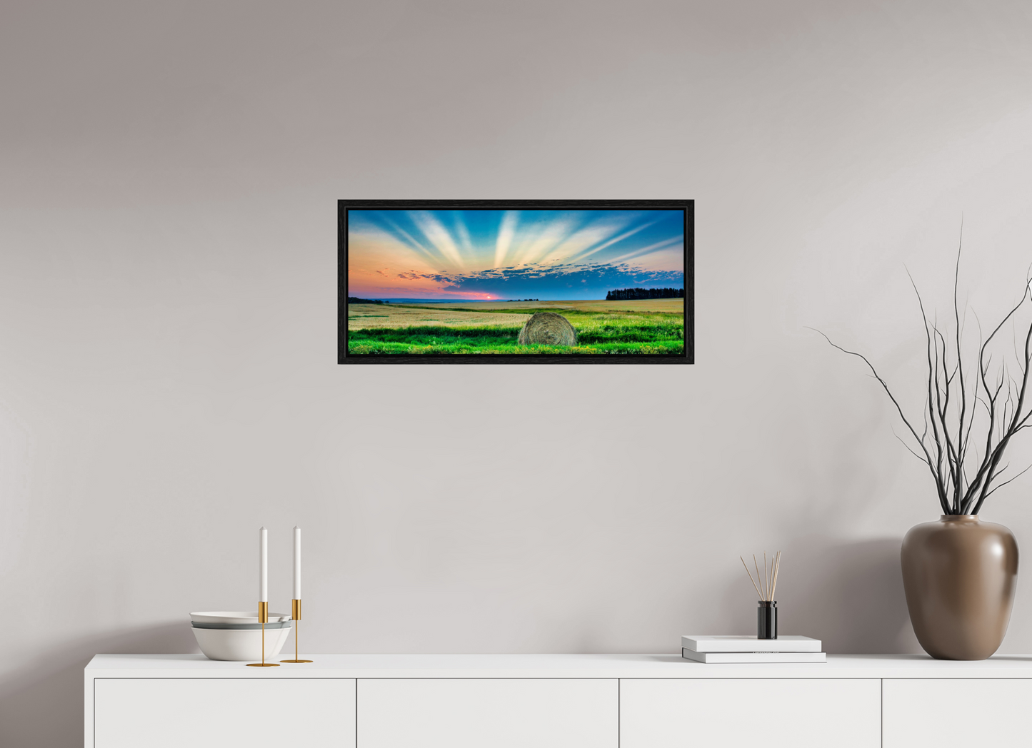 28 x 12″, Floater Frame Good Morning Sunshine