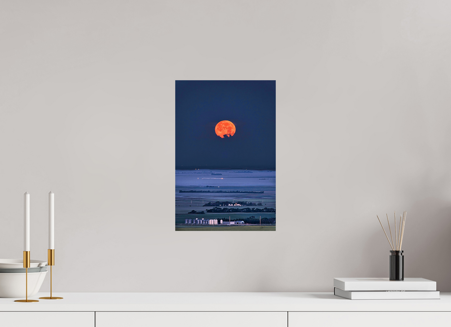 10 x 15″, Photo Print On Fuji Crystal DP II Blood Moon over Prairie