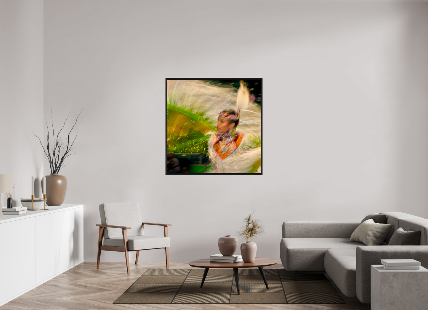 45 x 45″, Floater Frame Grace