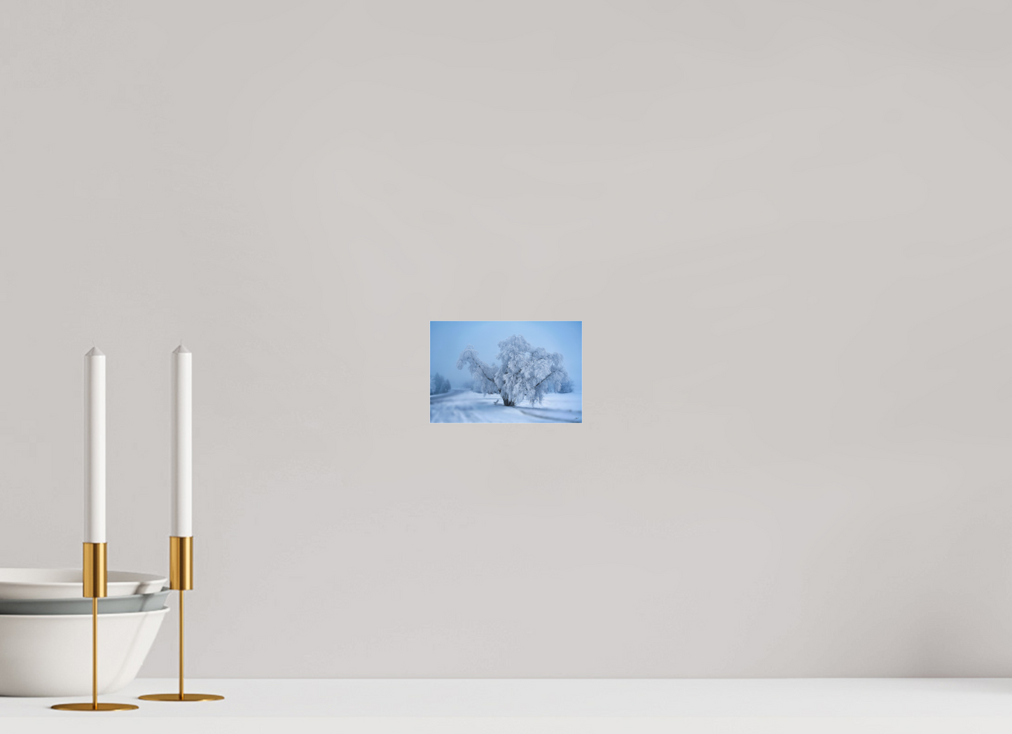 6 x 4″, Photo Print Under Acrylic Glass An Oak in Frost - Acrylic Glass