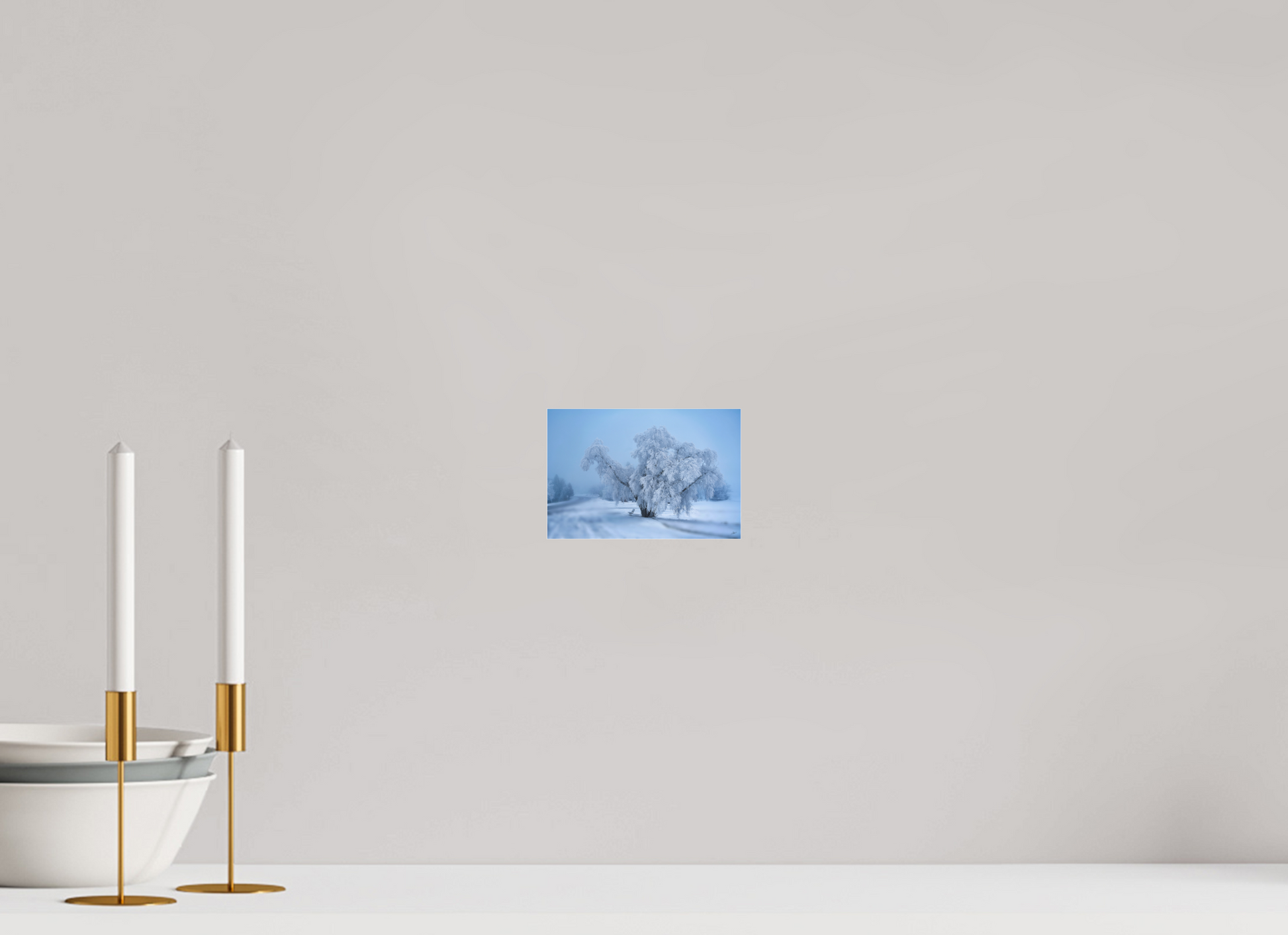 6 x 4″, Photo Print Under Acrylic Glass An Oak in Frost - Acrylic Glass