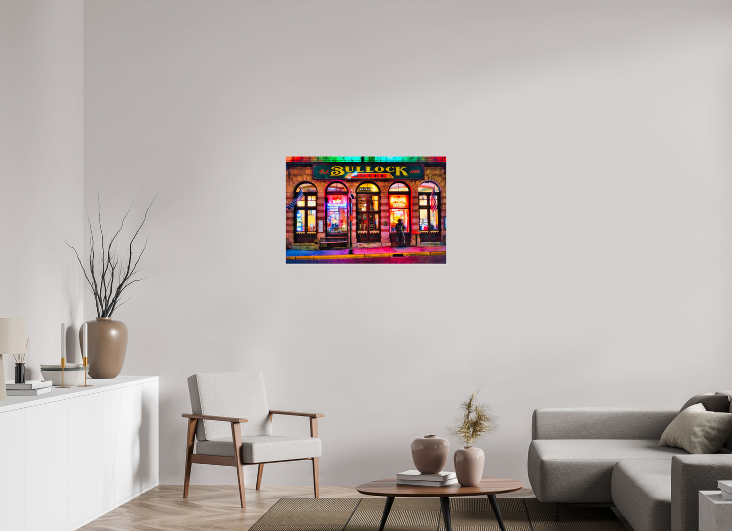 36 x 24″, Photo Print Under Acrylic Glass Deadwood at Night 1
