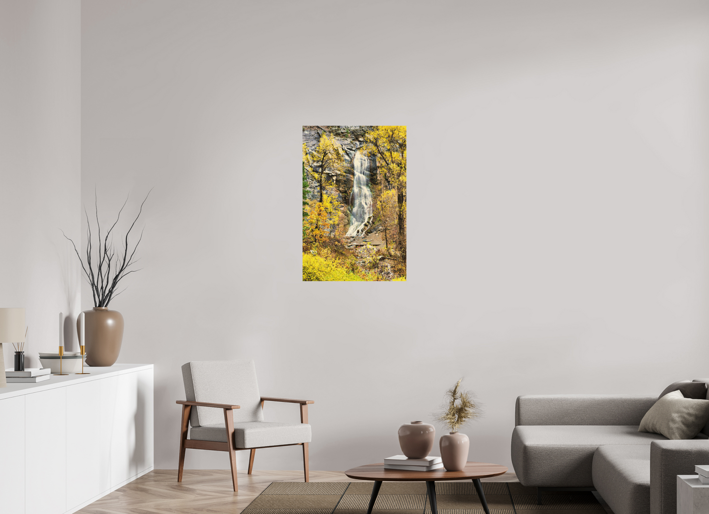 24 x 36″, Wood Print Bridal Veil Falls Spearfish Canyon