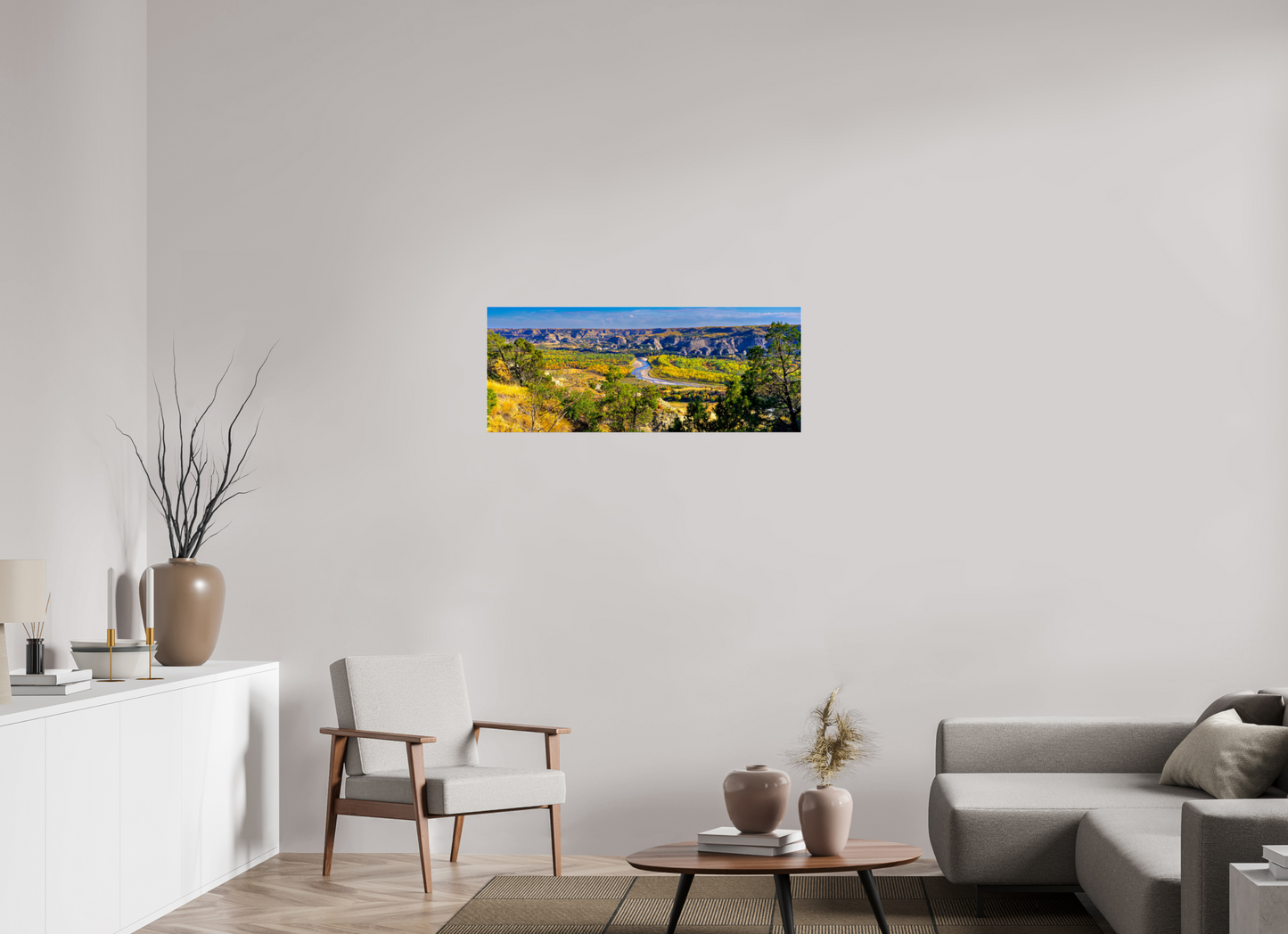 40 x 16″, Photo Print Under Acrylic Glass Little Missouri Metal Acrylic Glass
