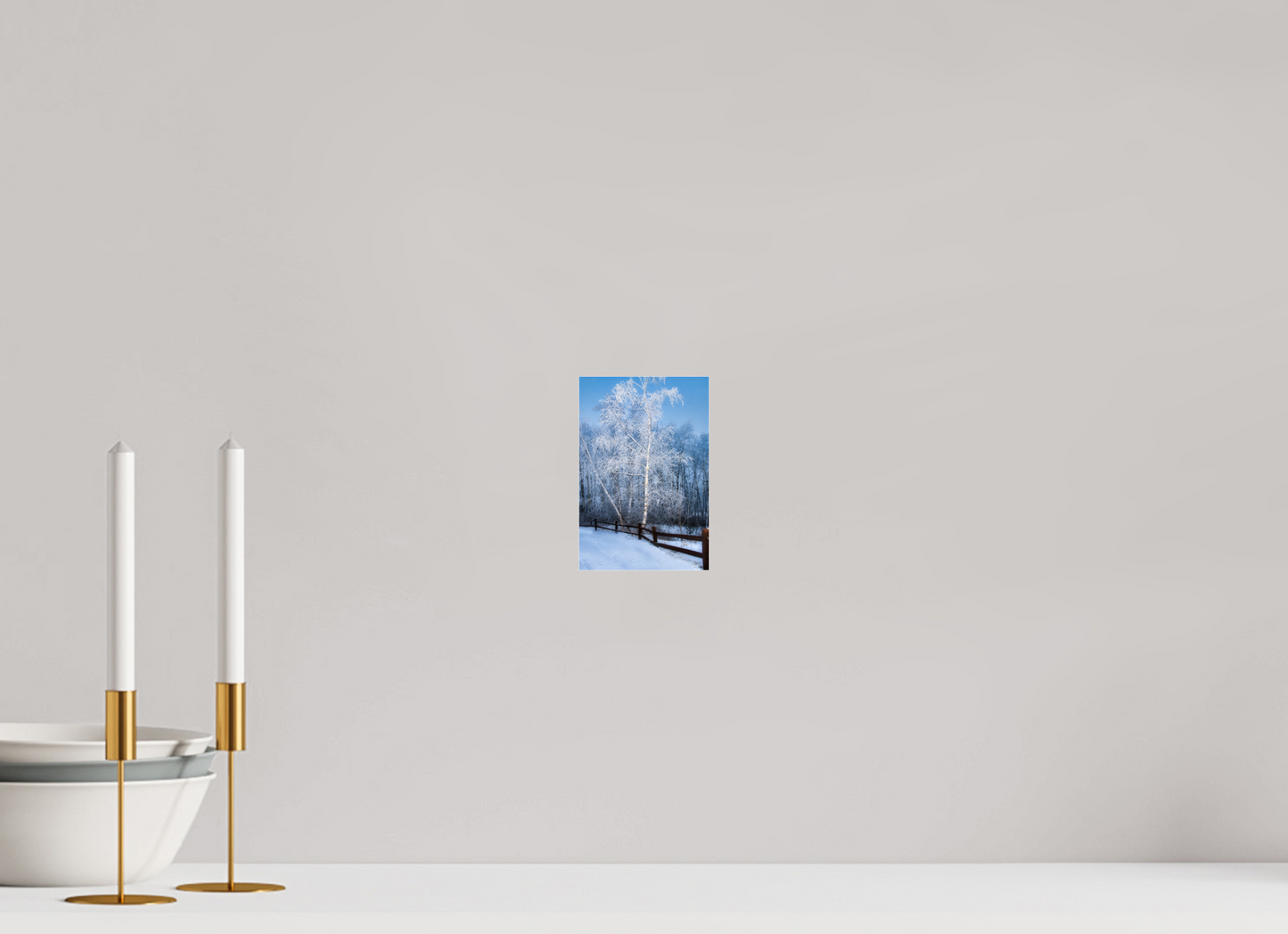 4 x 6″, Photo Print Under Acrylic Glass Paper Birch in White Metal Acrylic Glass