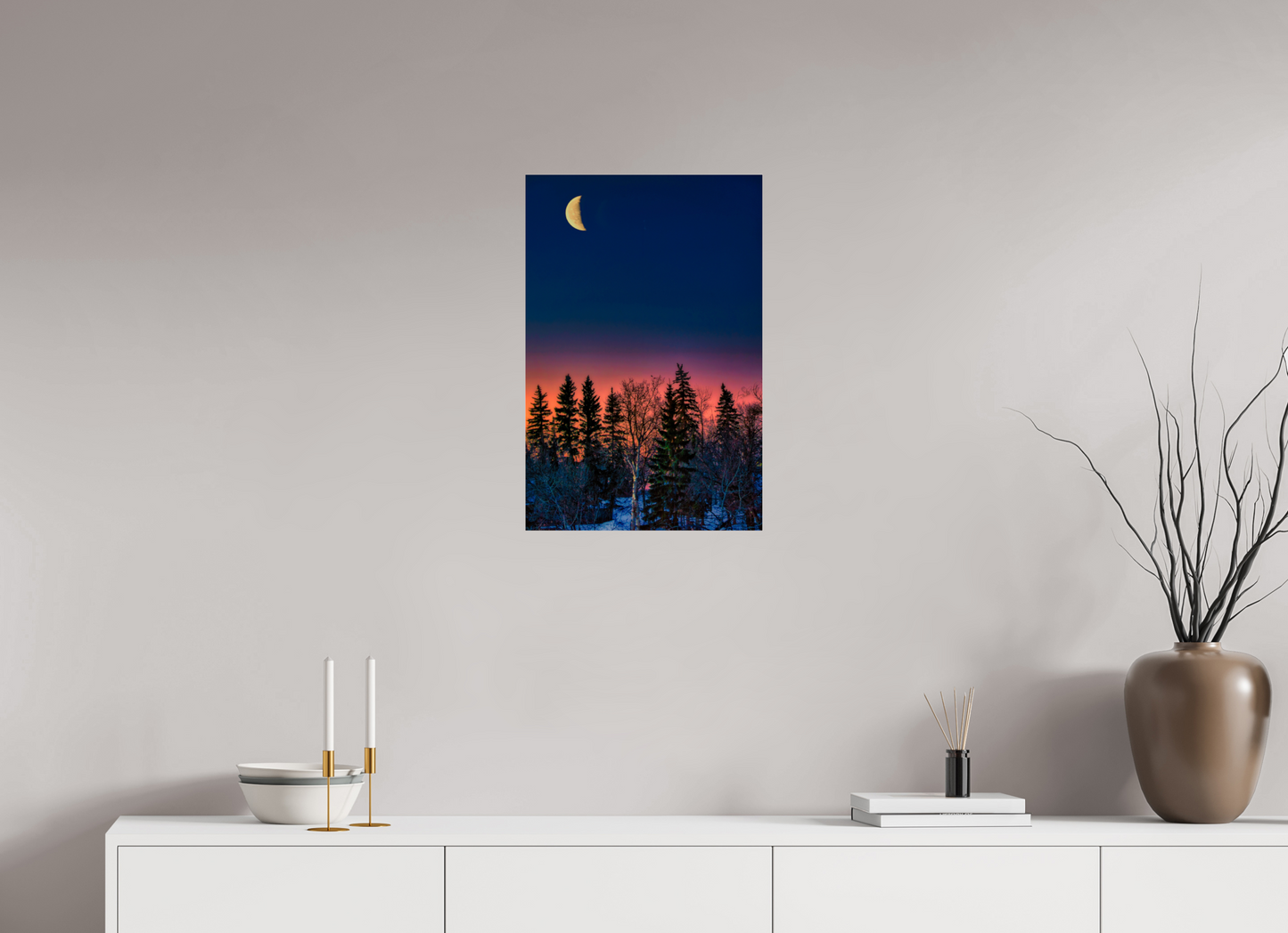 16 x 24″, Photo Print Under Acrylic Glass Howl at the Moon Metal Acrylic Glass