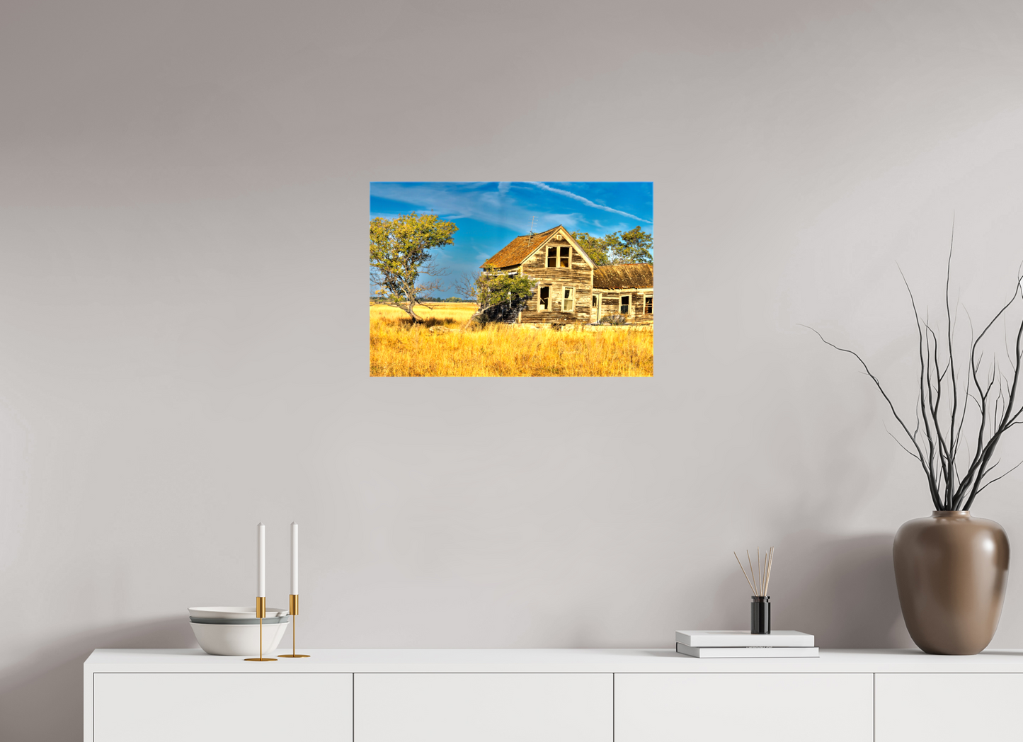 23.4 x 16″, Stretched Canvas Lone Tree