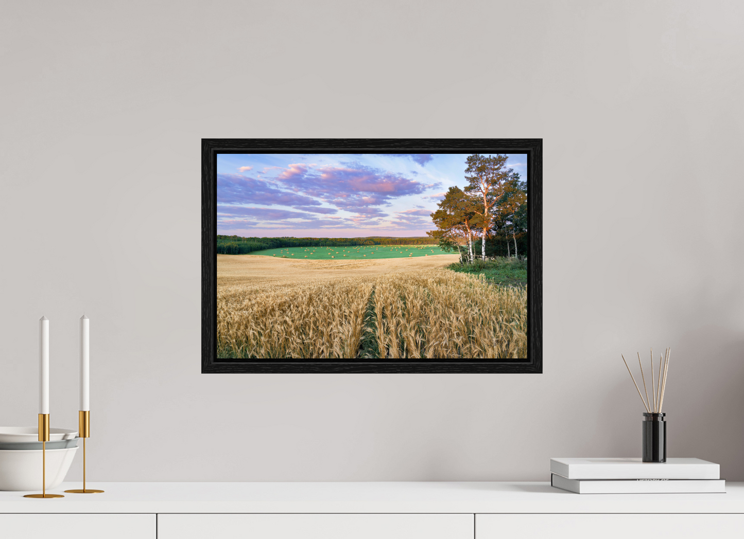 18.2 x 12″, Floater Frame Amber Waves 1