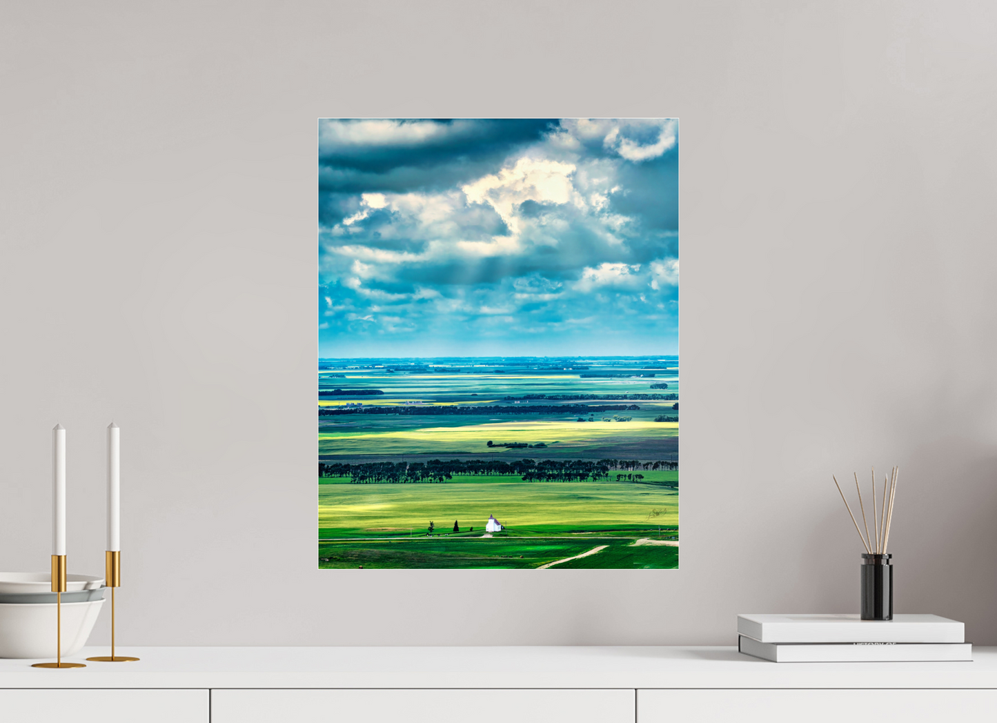 16 x 20″, Photo Print Under Acrylic Glass Faith on the Prairies - Metal Acrylic Glass