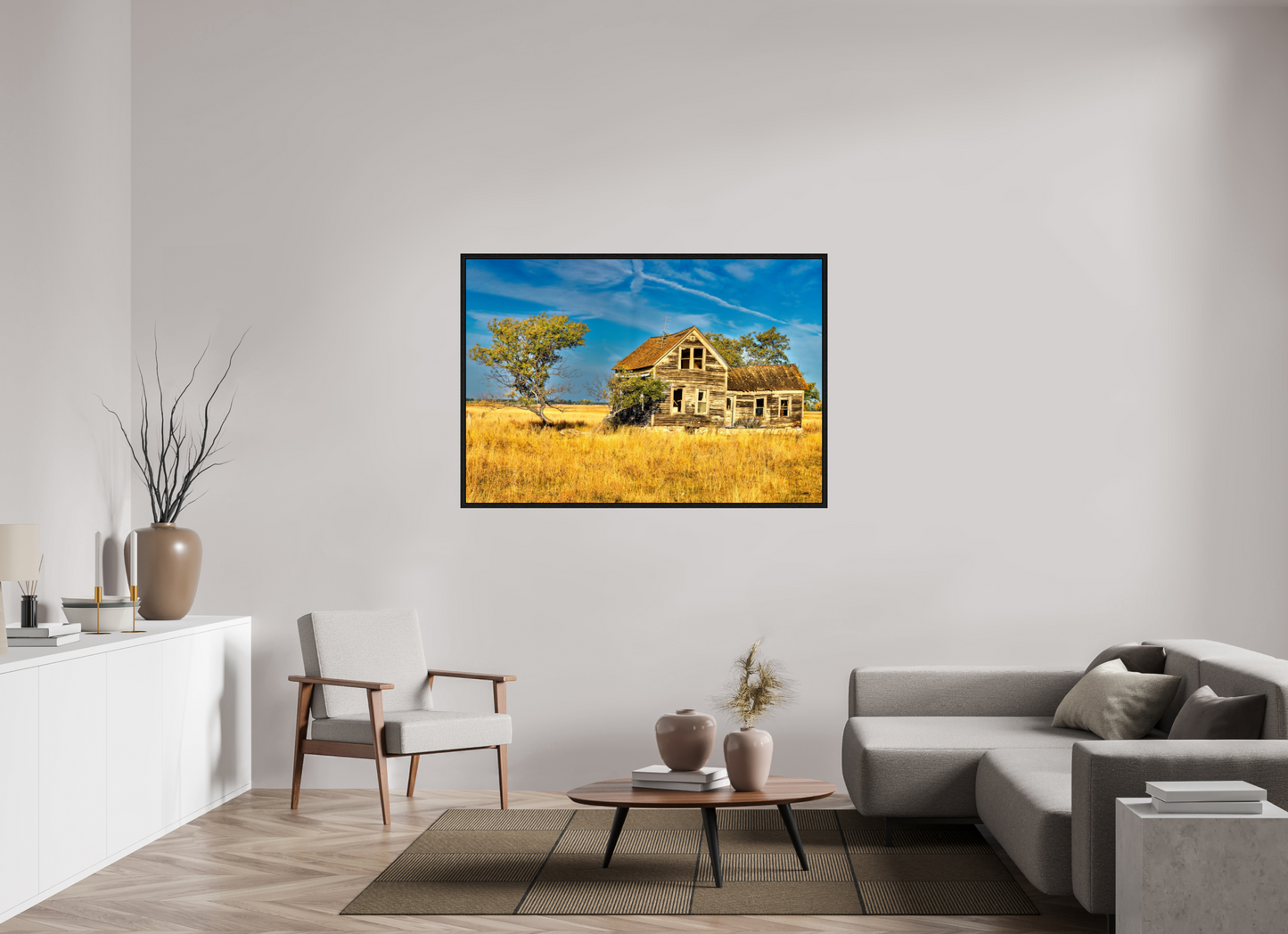 57 x 39″, Floater Frame Lone Tree