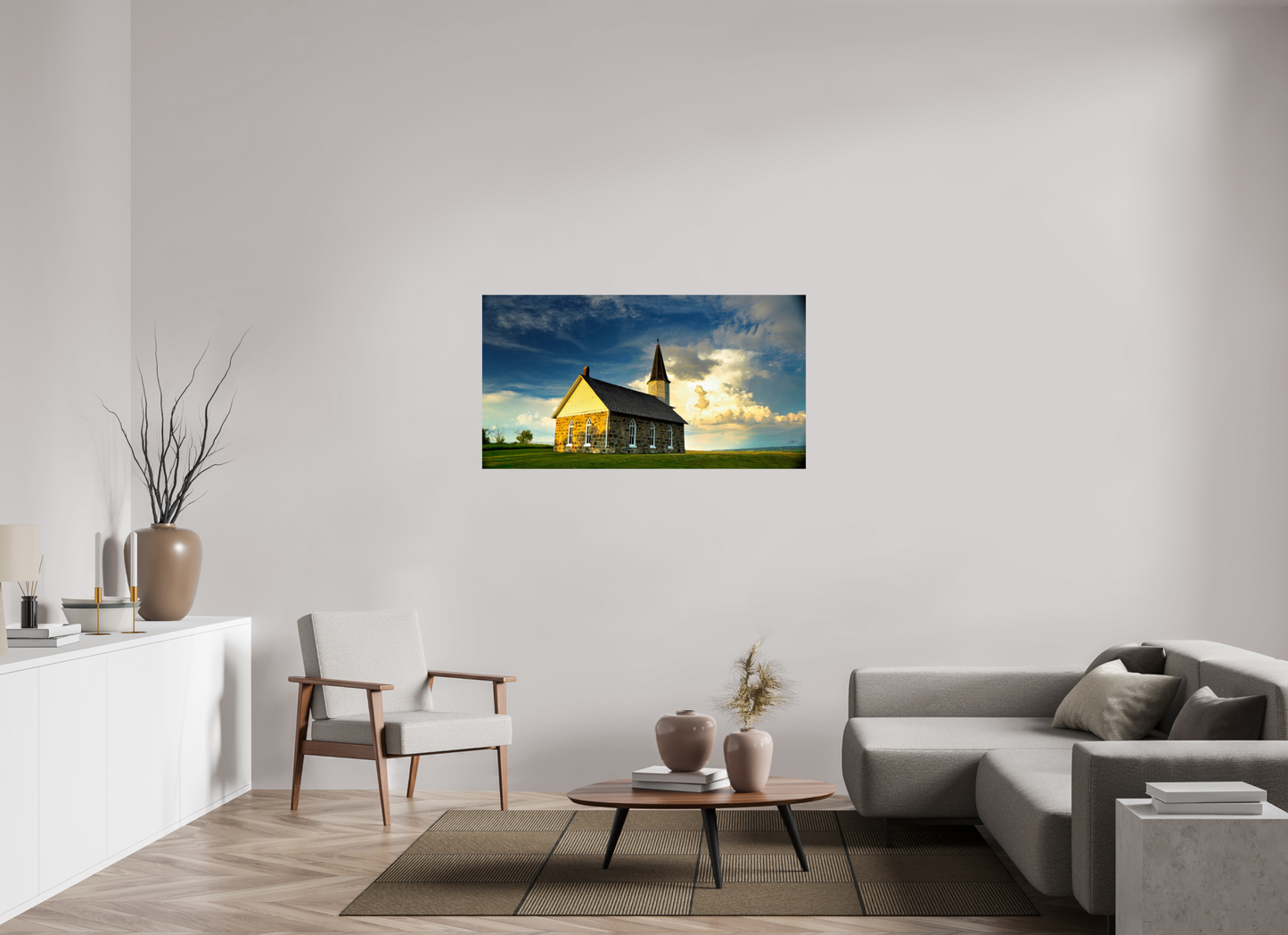 52.1 x 28″, Photo Print On Fuji Crystal DP II Old Stone Church