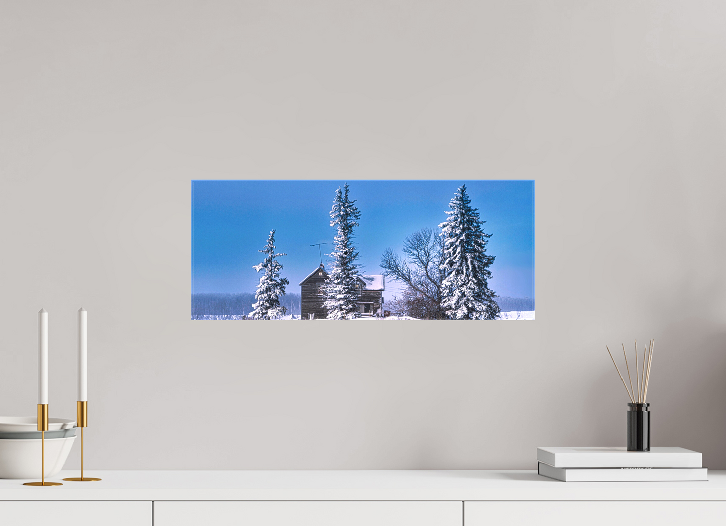 20 x 8″, Stretched Canvas Abandoned Dreams in Winter