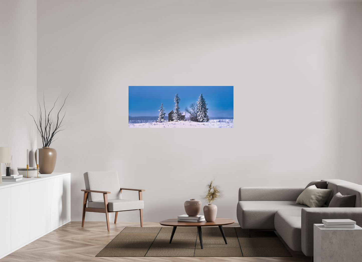 60 x 24″, Metal Prints Abandoned Dreams in Winter