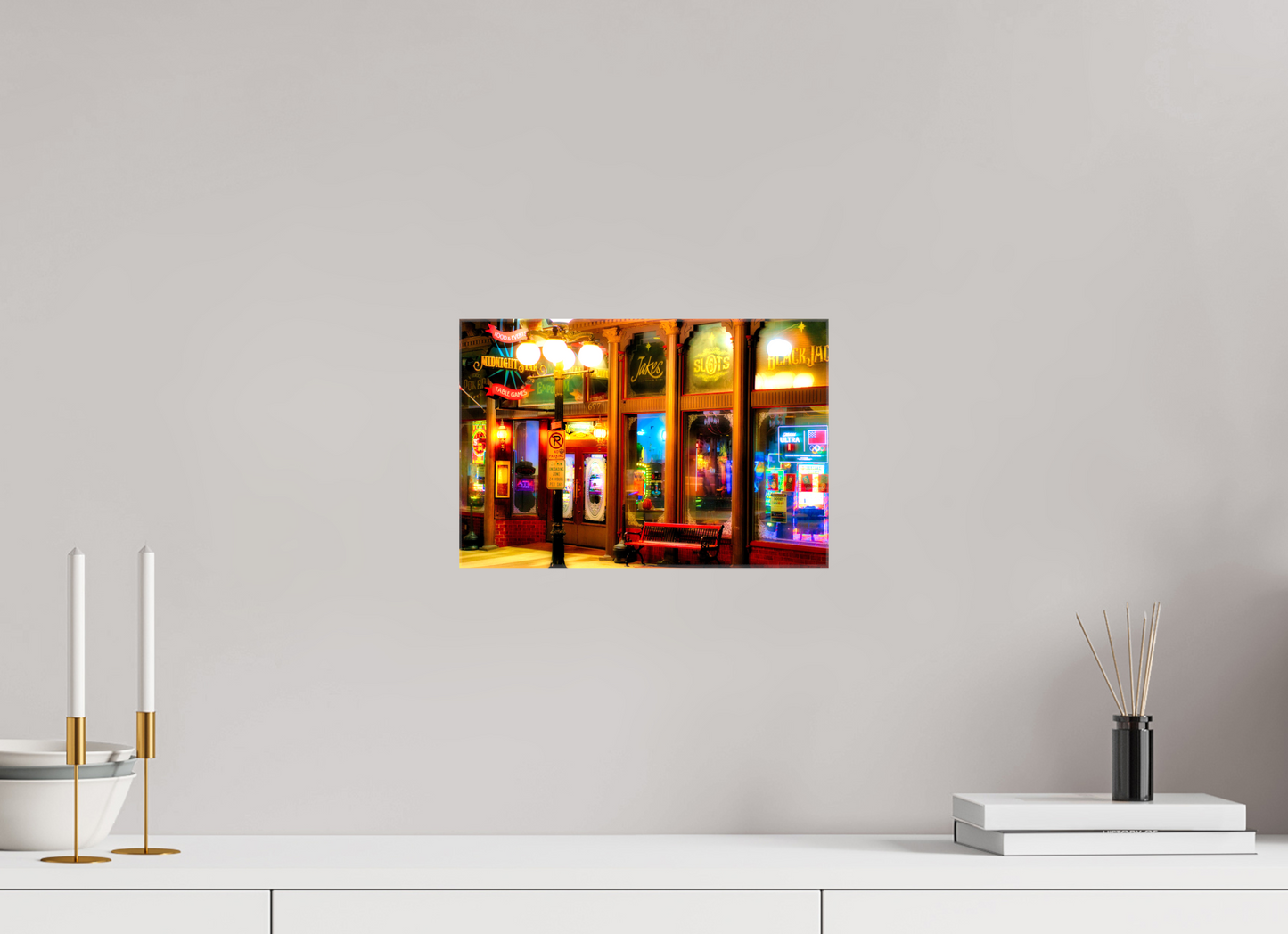12 x 8″, Stretched Canvas Deadwood at Night 2