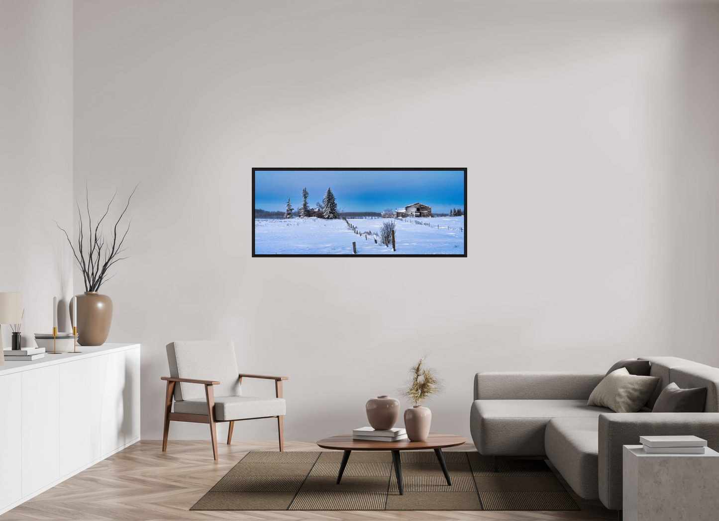 60 x 24″, Floater Frame Forgotten Farmstead
