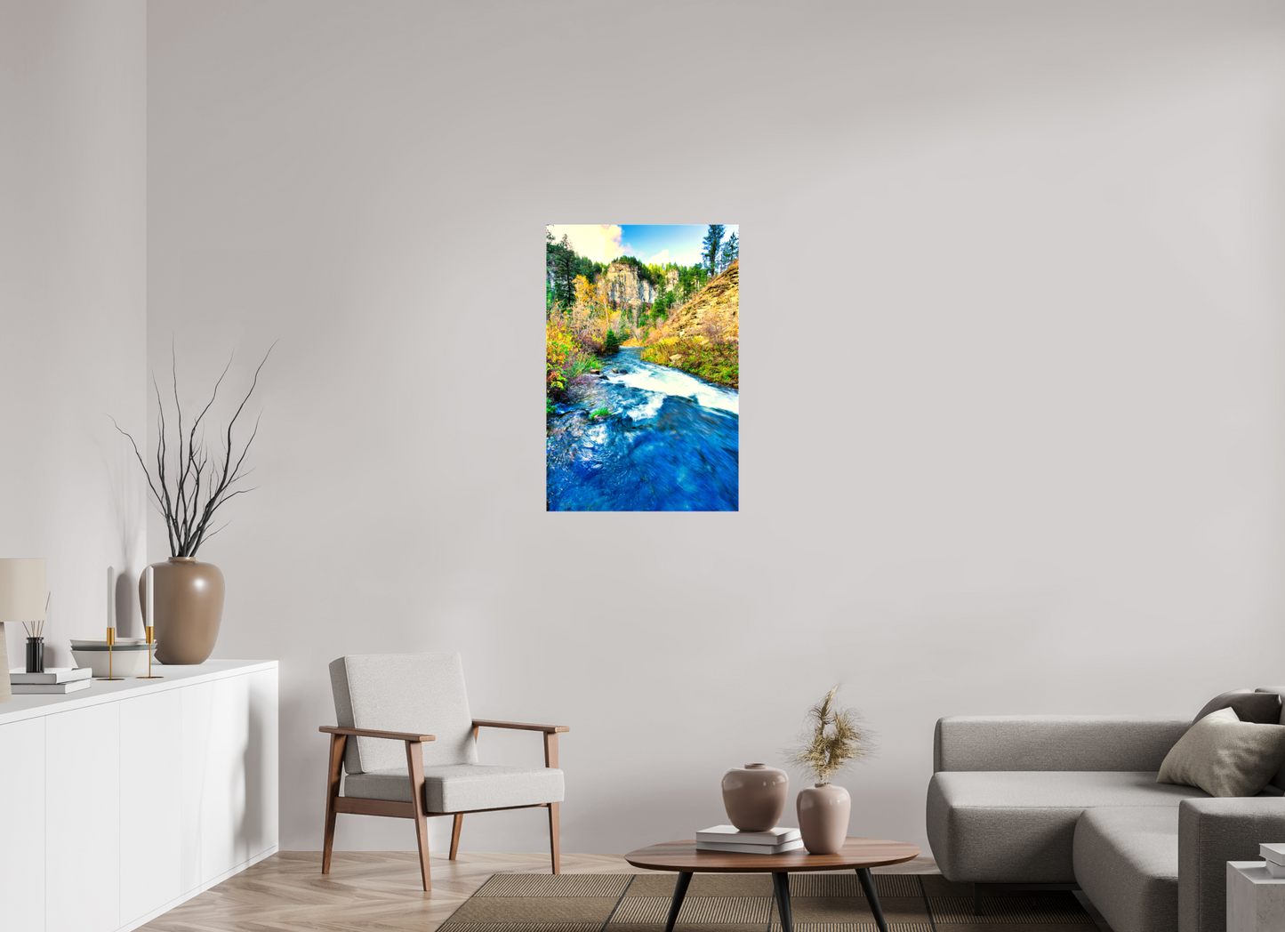 24 x 36″, Stretched Canvas Spearfish Canyon Stream