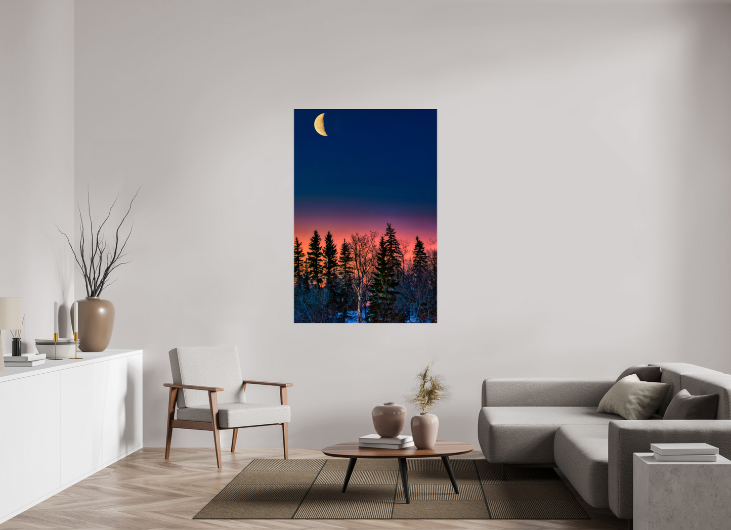 40 x 60″, Stretched Canvas Howl at the Moon