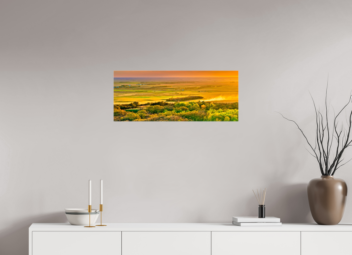 30 x 12″, Stretched Canvas Dakota Harvest