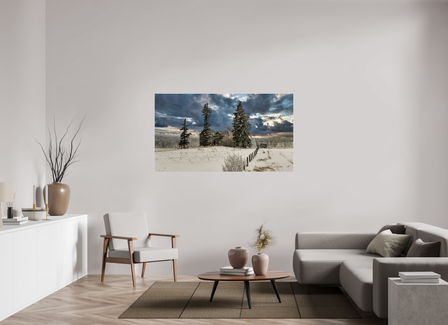 64 x 36″, Acrylic Glass. .16 thick Storm Clouds of Winter