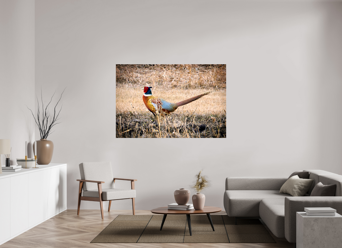 66 x 44″, Stretched Canvas The Pheasant
