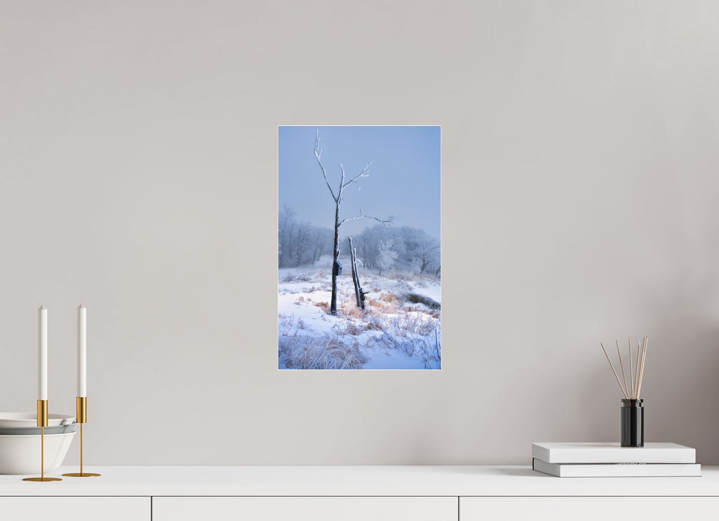 10 x 15″, Acrylic Glass. .16 thick Birds Nest in Winter 2